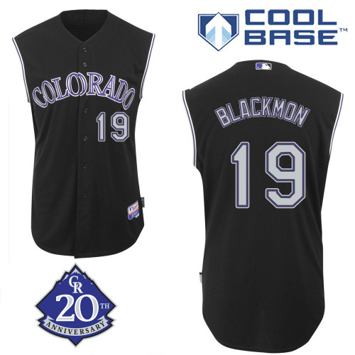 Charlie Blackmon #19 MLB Jersey-Colorado Rockies Men's Authentic Alternate 2 Black Baseball Jersey